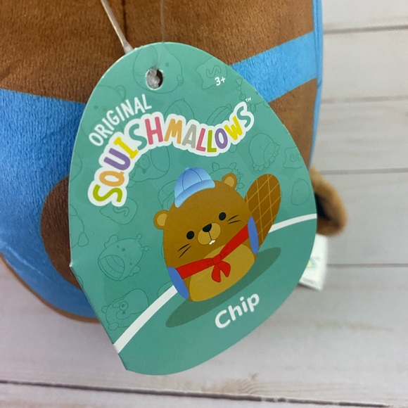 New Squishmallow 8 Inch Chip The Beaver Plush Toy - Picture 5 of 6